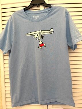 PEANUTS Snoopy surf Blue Tee
